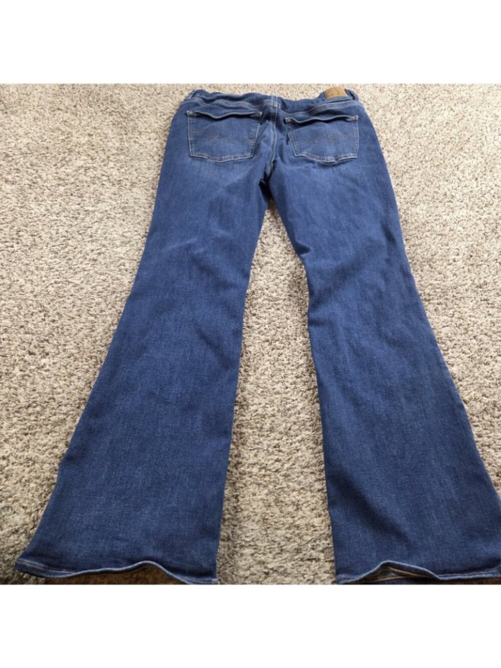 American Eagle Jeans Womens 12 Curvy Kick Bootcut Dark Wash Denim - Picture 6 of 7